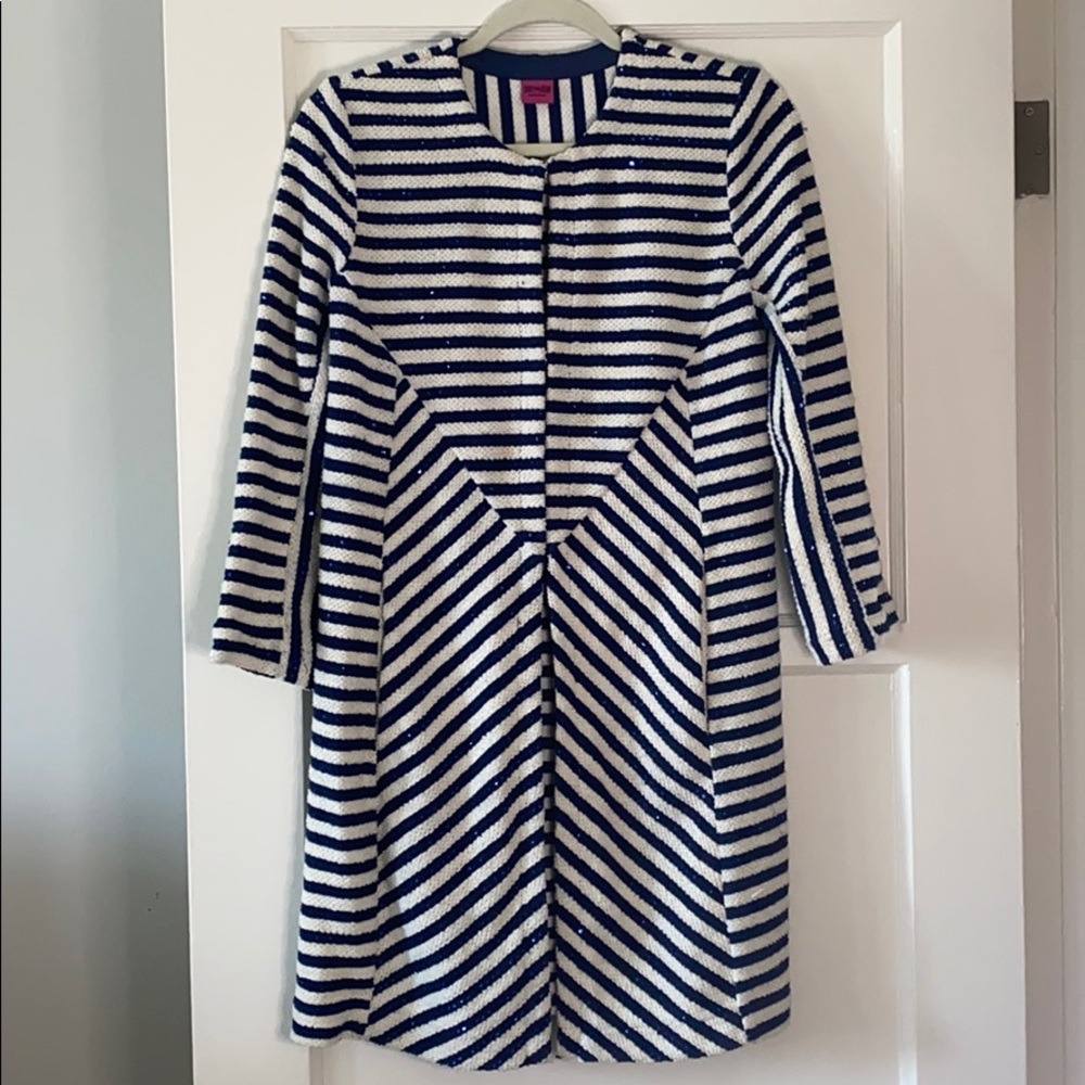 Save The Queen Stylish Sequin Swing Coat.